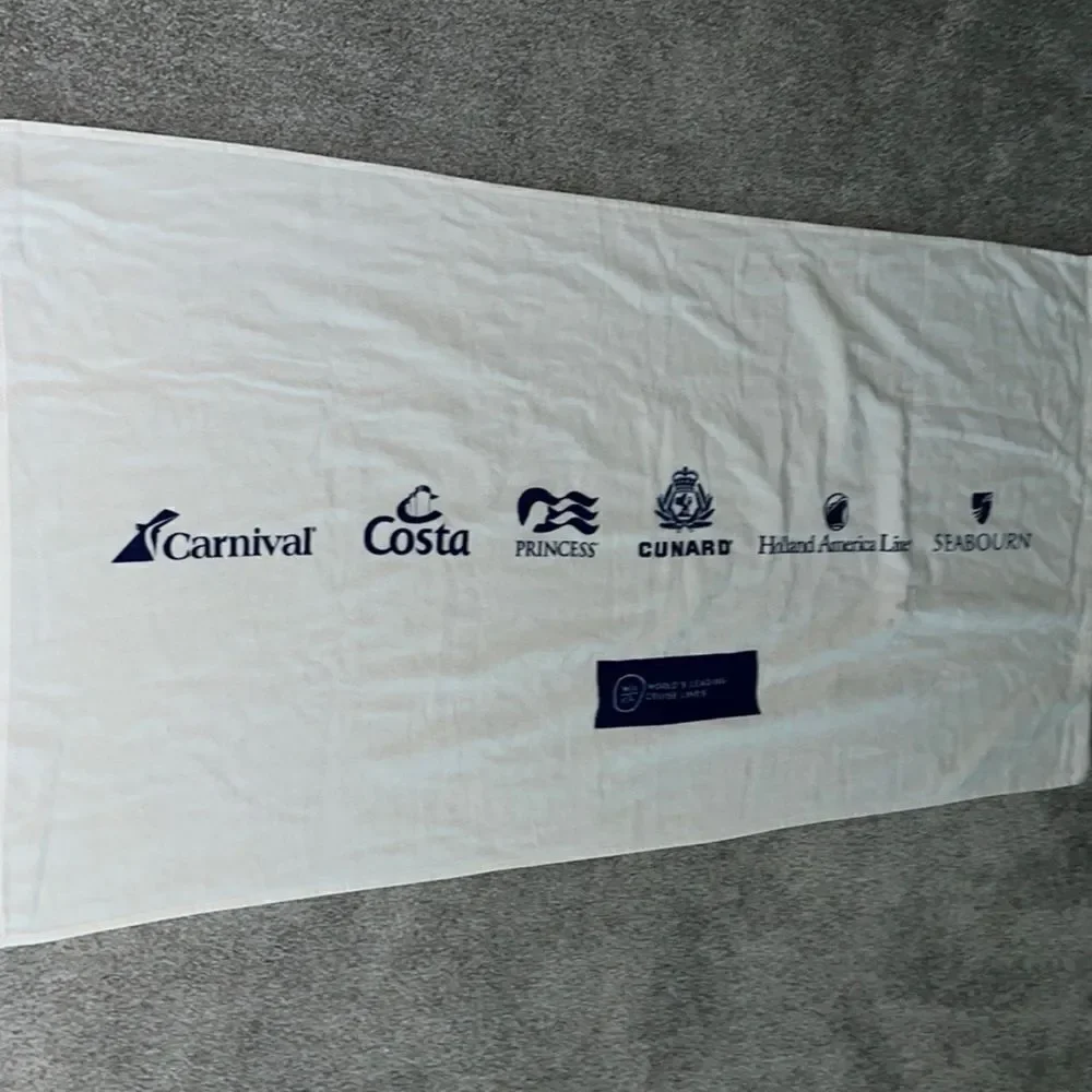 Carnival Costa Princess Cunard Holland America Seabourn Cruise beach towel 29x58